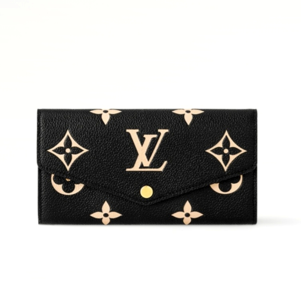 Louis Vuitton Black & Beige Bicolor Empriente Long Wallet